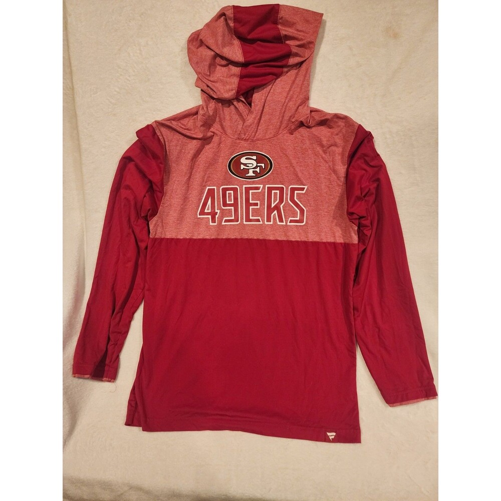 San Francisco 49ers Hoodie Shirt Pullover Long Sleeve Stretch Fanatics Mens M